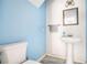 Powder blue half-bathroom featuring a pedestal sink at 2555 Flat Shoals Rd # 801, Atlanta, GA 30349