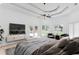 Spacious main bedroom with a ceiling fan, sitting area, and walk-out access at 3030 Berry Rd, Loganville, GA 30052