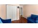 Comfortable bedroom features hardwood floors and a spacious closet for plenty of storage space at 4303 Anderson Ridge Dr, Austell, GA 30106