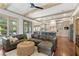 Open-concept floor plan with kitchen, living room and access to a beautiful sunroom at 4495 Westgate Dr, Cumming, GA 30040