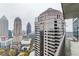 Enjoy spectacular city views from the private balcony with its modern metal railing at 1080 Ne Peachtree Ne St # 2802, Atlanta, GA 30309