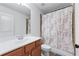 Bathroom with a shower/tub combination, vanity and toilet at 3422 Hopi Pt, Lawrenceville, GA 30044