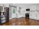 Modern kitchen features white cabinets, stainless steel appliances, and a convenient open layout at 2240 Clanton Ter, Decatur, GA 30034