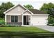 Charming single-story home with a well-manicured lawn and attached two-car garage at 3564 Arrow Root Cir, Loganville, GA 30052