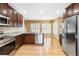 A spacious kitchen with hardwood floors at 4002 Turnstone Nw Dr, Kennesaw, GA 30152