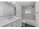 Modern bathroom featuring a sleek vanity, updated fixtures, and a tiled shower at 1142 Palafox Ne Dr, Atlanta, GA 30324