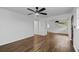 Bright living room with hardwood floors, ceiling fan, and natural light, perfect for relaxing and entertaining at 1142 Palafox Ne Dr, Atlanta, GA 30324