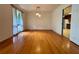 Dining room with hardwood floors and access to the adjacent kitchen at 2636 Whiteleigh Ne Ct, Atlanta, GA 30345