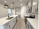 Spacious kitchen with gray cabinets, quartz countertops, stainless appliances, and modern fixtures at 5710 Urban Village Way # 6, Tucker, GA 30084