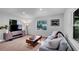 Bright living room featuring hardwood floors, a sofa, and large windows at 3807 Greenhill Dr, Chamblee, GA 30341
