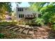 Back of house with deck, stairs and landscaped multi-level backyard at 515 Rosedown Way, Lawrenceville, GA 30043