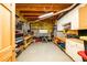 Basement workshop featuring organized storage and well-lit work areas at 515 Rosedown Way, Lawrenceville, GA 30043