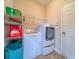 Laundry room with wire shelves features a modern washer and dryer at 2826 Staunton Dr, Duluth, GA 30097