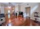 Inviting living area with a fireplace, wood floors, and an open layout at 2826 Staunton Dr, Duluth, GA 30097