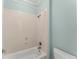 Classic bath and shower combination showcases neutral walls and bright white trim at 922 Pebblebrook Se Rd, Mableton, GA 30126