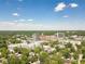 Panoramic aerial view capturing the property's surroundings and the city skyline in the distance at 537 Winton Ne Ter, Atlanta, GA 30308