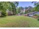 Large, lush backyard offering ample space for recreation and gardening at 1588 Peachtree Cir, Lawrenceville, GA 30043
