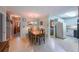 Open dining room with chandelier conveniently adjoined to the kitchen; perfect for Gathering meals and entertaining guests at 2592 Dresden Dr, Atlanta, GA 30341