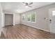 Bright living room with hardwood floors, fresh paint, and updated fixtures at 3456 Maryvale Dr, Decatur, GA 30032