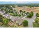 An aerial view shows the beautiful neighborhood and surrounding area at 216 Toonigh Way, Canton, GA 30115