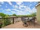 Back deck overlooking the tree line with outdoor table and chairs at 216 Toonigh Way, Canton, GA 30115
