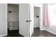 Dual closets featuring shelving, organizers, and drawers for optimal storage space at 2928 George Busbee Pkwy, Kennesaw, GA 30144
