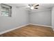 Basement space with luxury vinyl plank flooring, recessed lighting, neutral paint, and window at 3153 Bonway Dr, Decatur, GA 30032