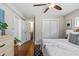 Comfortable bedroom featuring ample closet space, ceiling fan and bright, natural light at 3153 Bonway Dr, Decatur, GA 30032