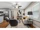 Cozy living room with modern decor and stainless steel kitchen appliances in view at 3153 Bonway Dr, Decatur, GA 30032
