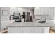 Bright kitchen featuring white cabinets, stainless appliances, and granite countertops at 6119 Fairlong Nw Run, Acworth, GA 30101