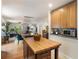 View of the living space from the kitchen featuring a microwave, cabinets, and appliances at 206 Flora Ne Ave, Atlanta, GA 30307