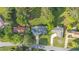 Overhead aerial view of the house highlighting its position on a tree-lined street at 4166 Idlevale Dr, Tucker, GA 30084