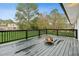 Outdoor deck with black railings, providing a relaxing space for outdoor enjoyment and a fire pit at 4166 Idlevale Dr, Tucker, GA 30084