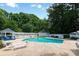 Community pool offers ample seating, covered gazebo and well-kept pool deck at 2748 Suwanee Se Way, Marietta, GA 30067