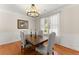 Elegant dining room featuring hardwood floors, chandelier, and comfortable seating at 3524 Old Towne Ln, Cumming, GA 30040