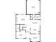 The house's first-floor layout highlights the kitchen, living room, and dining area at 3524 Old Towne Ln, Cumming, GA 30040