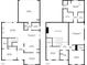 Detailed floor plan of the home showcasing the layout of each level of the property at 3524 Old Towne Ln, Cumming, GA 30040