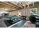 Unfinished basement featuring a pool table and exposed duct work at 63 Brookstone E Park, Acworth, GA 30101