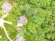 Aerial view of property showcasing mature trees, well-maintained landscaping, and a private backyard at 2333 Orion Ct, Grayson, GA 30017
