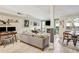 Comfortable living room featuring a fireplace, tile floors, and a neutral color scheme at 3268 Clairmont Ne, Brookhaven, GA 30329