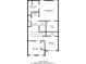 Detailed second floor floor plan highlighting the bedrooms, bathrooms, and laundry room at 5567 Union Pointe Pl, Union City, GA 30291