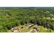 Aerial view of a charming home surrounded by lush greenery and mature trees in a beautiful neighborhood at 104 Meadow View Trl, Canton, GA 30115