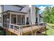 Inviting screened-in porch and elevated deck, ideal for enjoying outdoor living with privacy and comfort at 104 Meadow View Trl, Canton, GA 30115