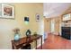 Inviting foyer with hardwood floors and an adjacent living room at 401 Kenley Ct, Mcdonough, GA 30253