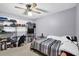 Bedroom with a ceiling fan and carpeted floor at 1192 Pathfinder Rd, Marietta, GA 30066