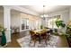 Dining area featuring hardwood floors, large windows, and a view of the outdoors at 4041 Woodward Walk Ln, Suwanee, GA 30024