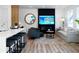 Open concept living room and kitchen space with modern furniture and stylish decor at 4856 Allatoona Gtwy # 8, Acworth, GA 30101