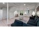 Well-lit living area with tile flooring, a comfortable sofa, and a view of the outdoors at 318 5Th Ne St, Atlanta, GA 30308
