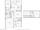 Detailed floor plan showing layout of rooms, closets, garage, and bathrooms on both floors of home at 3382 Long Creek Dr, Buford, GA 30519