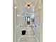 Bright bathroom featuring a shower, tile floors, and recessed lighting at 13 Four Feathers Ln, Rydal, GA 30171